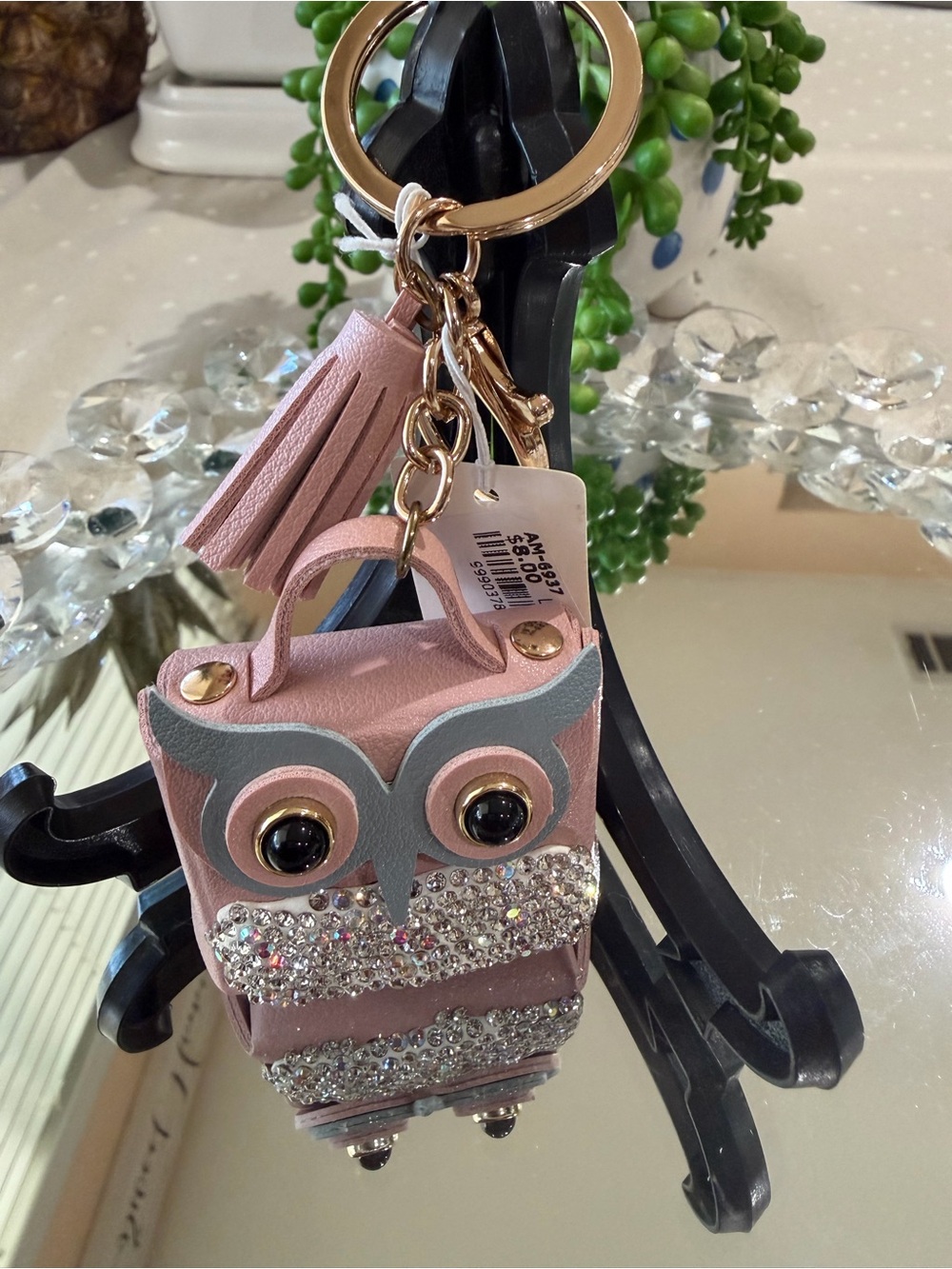 Keychain Bag Charm with Tassel NWT